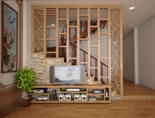 Vách Ngăn Cột Cầu Thang Bằng Gỗ