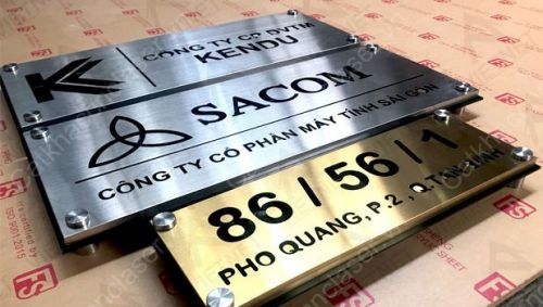 biển số nhà bằng inox đồng mica