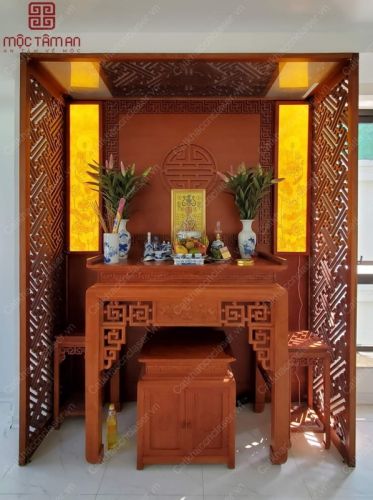 Vách bình phong phòng thờ chống ẩm chống mối mọt