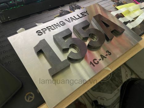 Biển số tầng số nhà bằng inox
