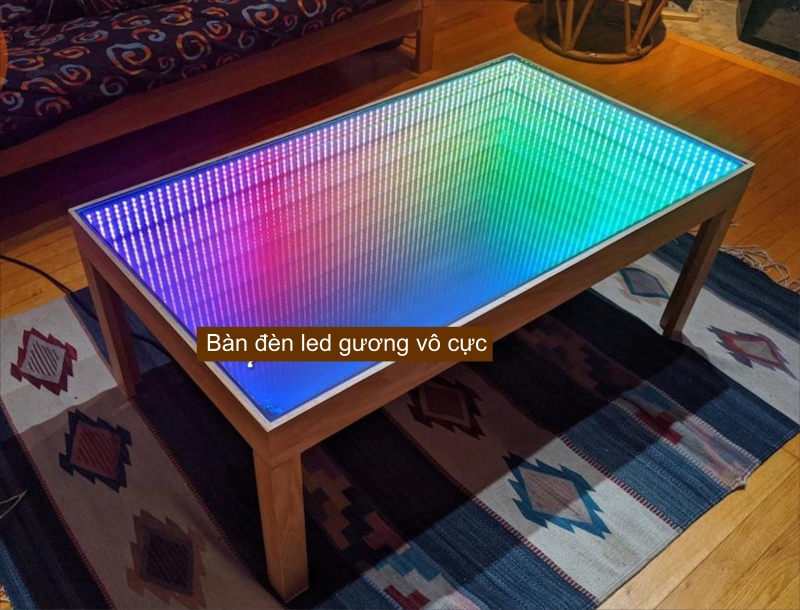 Bàn đèn led gương vô cực