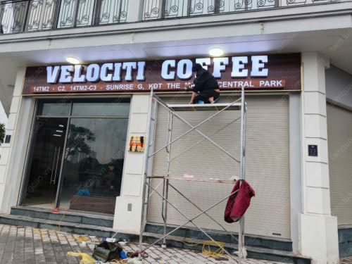 Làm biển Gỗ nhà hàng quáng cafe spa